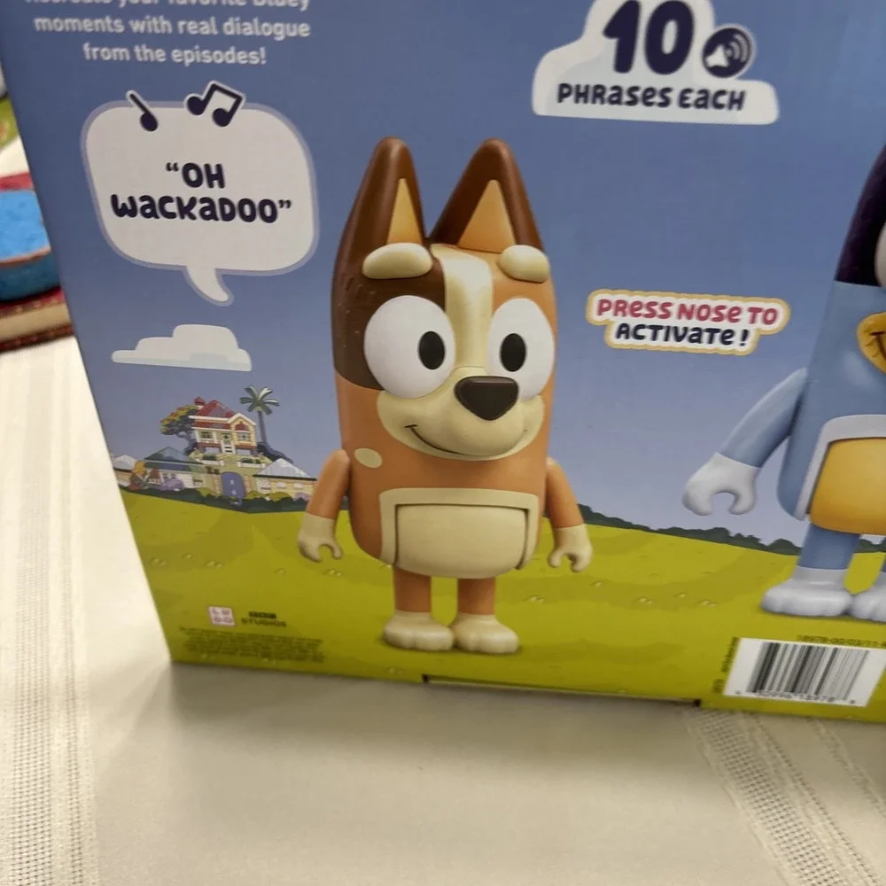 Bluey Chat Mates Chilli & Bandit Talking Figures 10 Phrases Moose Toys New